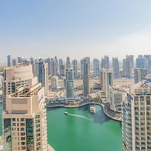 شقة Nasma Luxury Stays- Majestic Marina Views, Lavish 4br Getaway In Jbr